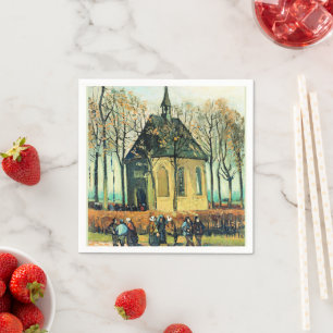 Van Gogh - Congregation, Reformed Church Napkin