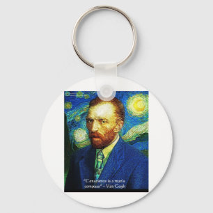 Van Gogh "Conscience Compass" Quote Gifts Tees Etc Keychain