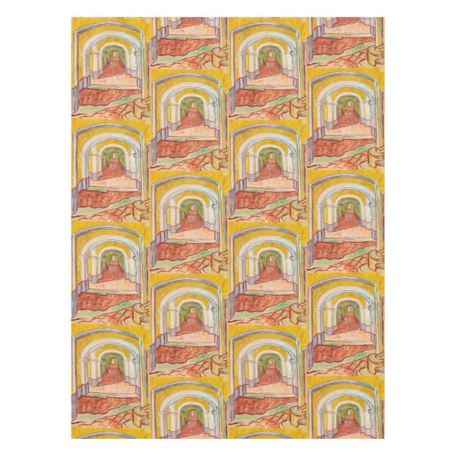 Van Gogh Corridor Asylum Yellow Impressionist Art Tablecloth (Front)