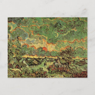 Van Gogh Cottages Cypresses Reminiscence of North Postcard