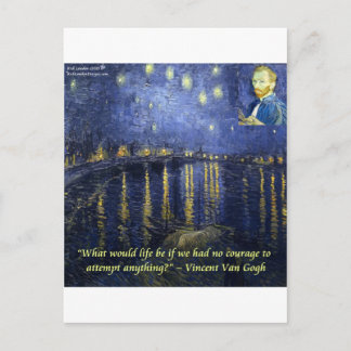 Van Gogh Courage Quote Postcard