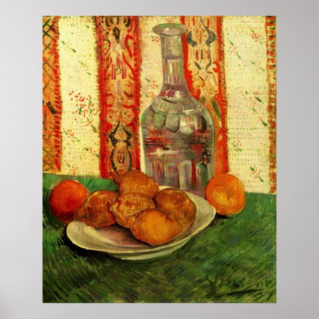 Van Gogh - Decanter and Lemons on a Plate Poster (Front)