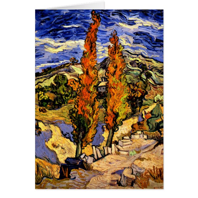 Van Gogh - Deux peupliers sur une colline (Devant)