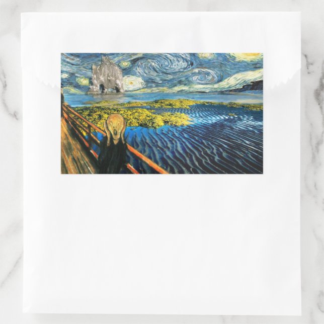 Van Gogh Edvard Meets Vincent Starry Night Sticker (Bag)