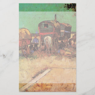Van Gogh; Encampment of Gypsies with Caravans Stationery