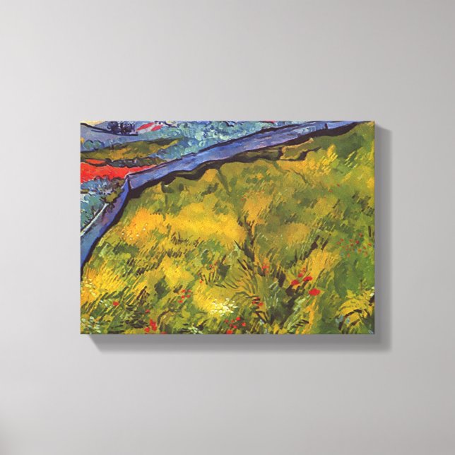 Van Gogh Enclosed Wheat Field with Rising Sun  Canvas Print (Front)