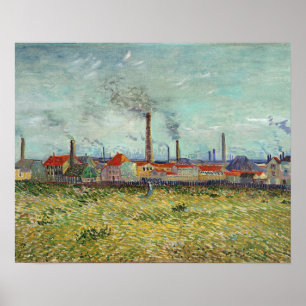 Van Gogh - Factories at the Clichy Poster