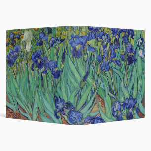 Van Gogh Famous Blue Irises Floral Oil Painting Binder