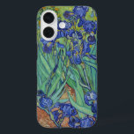 Van Gogh Famous Blue Irises Floral Oil Painting iPhone 16 Case<br><div class="desc">Irises, painted by the Dutch Post-Impressionist artist Vincent van Gogh in 1889, is one of his most iconic works. Created during his stay at the asylum in Saint-Rémy, France, the painting showcases his signature expressive brushwork and vibrant use of color. The composition, influenced by Japanese woodblock prints, features a cropped...</div>