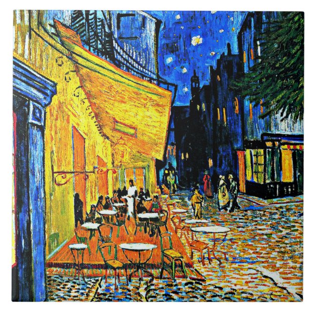 Van Gogh famous painting, Cafe Terrace, Tile (Front)