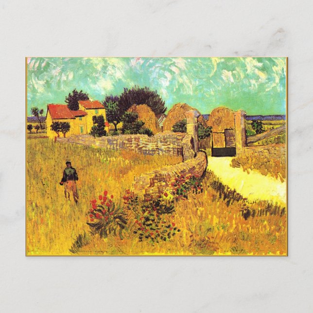 Van Gogh famous painting, Farmhouse in Provence Postcard (Front)
