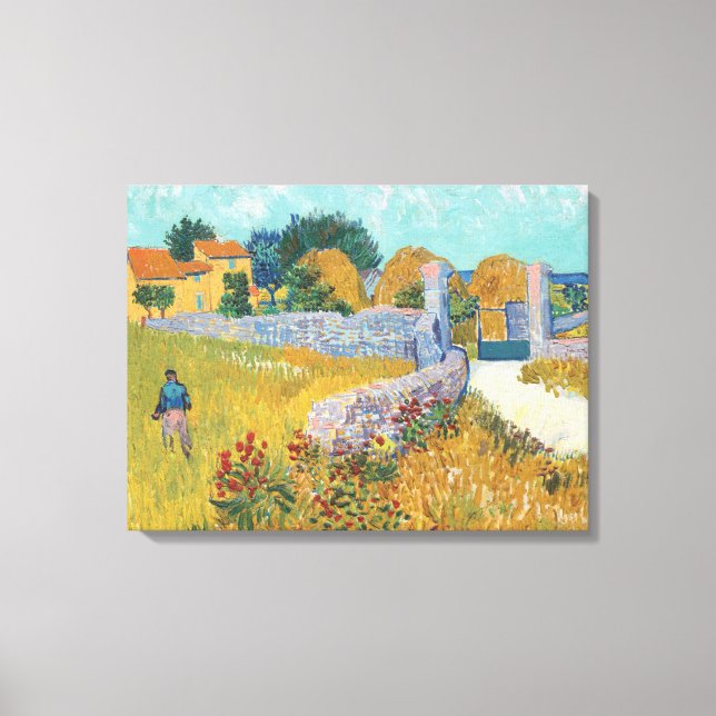 Van Gogh Farmhouse in Provence Gallery Wrapped Art Canvas Print (Front)