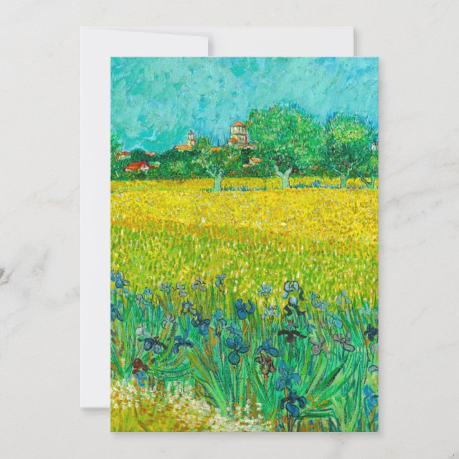 Van Gogh Field with Irises Near Arles Announcement (Front)