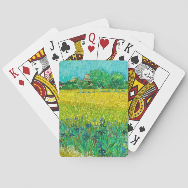 Van Gogh Field with Irises Near Arles Playing Cards (Back)