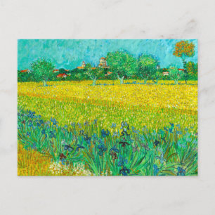 Van Gogh Field with Irises Near Arles Postcard