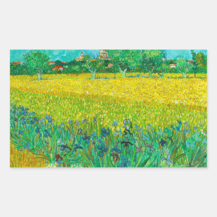 Van Gogh Field with Irises Near Arles Sticker