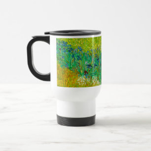 Van Gogh Field with Irises Near Arles Travel Mug