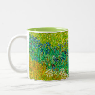 Van Gogh Field with Irises Near Arles Two-Tone Coffee Mug