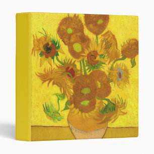 Van Gogh Fifteen Sunflowers In A Vase Fine Art Binder