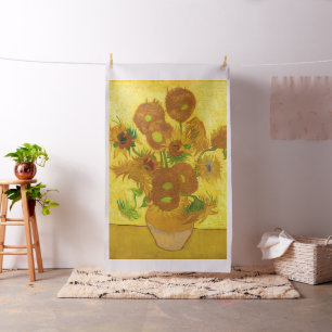 Van Gogh Fifteen Sunflowers In A Vase Fine Art Fabric