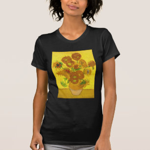 Van Gogh Fifteen Sunflowers In A Vase Fine Art T-Shirt