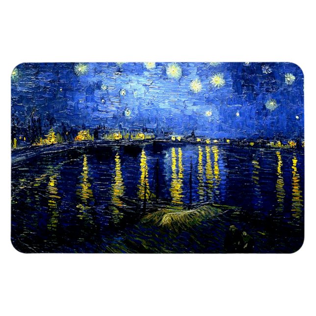 Van Gogh fine art, Starry Night over the Rhone Magnet (Horizontal)