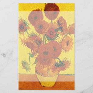 Van Gogh Fine Art, Vase with 15 Sunflowers Stationery