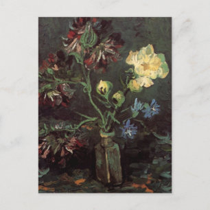 Van Gogh Fine Art, Vase with Myosotis and Peonies Postcard