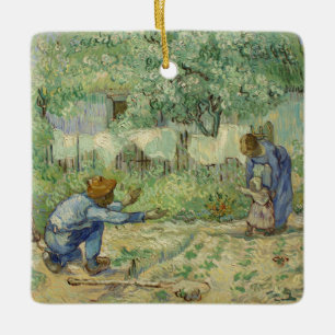 Van Gogh First Steps after Millet Ceramic Ornament