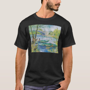 Van Gogh Fishermen and boats in the Pont de Clichy T-Shirt