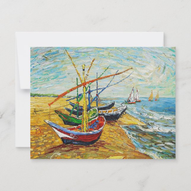 Van Gogh Fishing Boats Invitations (Front)