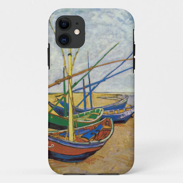 Van Gogh Fishing Boats On The Beach Case-Mate iPhone Case (Back)