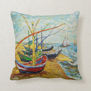 Van Gogh Fishing Boats Pillow
