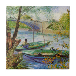 Van Gogh Fishing in the Spring, Pont de Clichy Tile