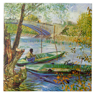 Van Gogh - Fishing in the Spring Tile