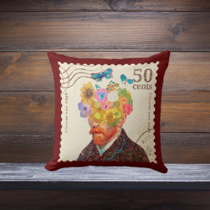 Van Gogh fleurs coussin artistique en coton