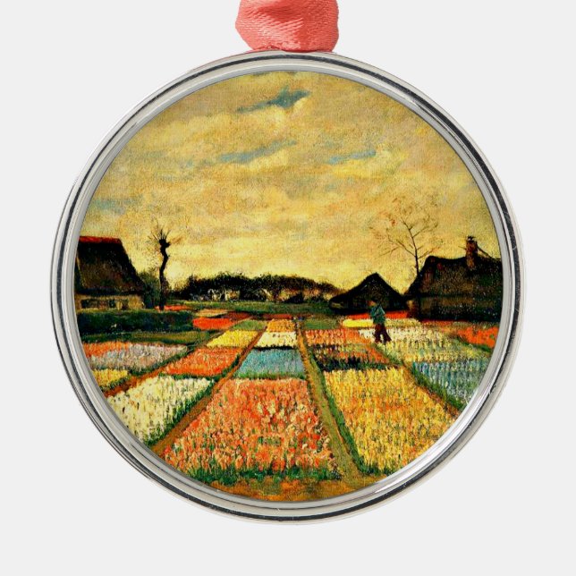 Van Gogh - Flower Beds in Holland Metal Ornament (Front)