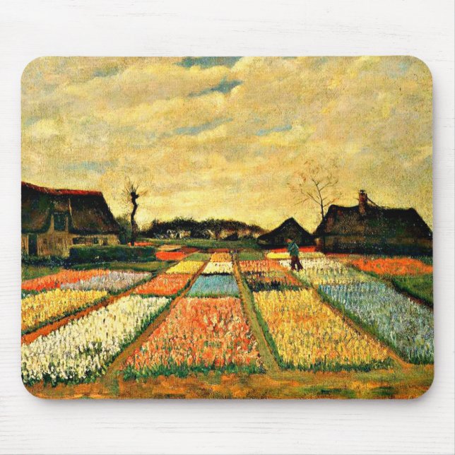 Van Gogh - Flower Beds in Holland Mouse Pad (Front)