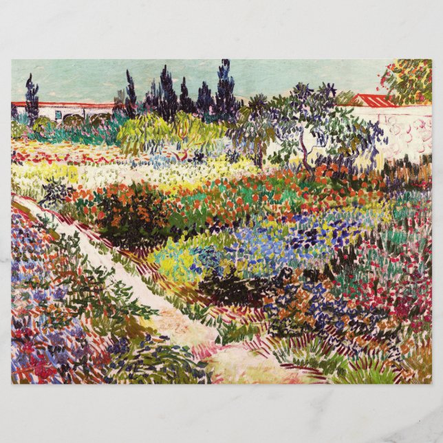 Van Gogh Flowering Garden At Arles Floral Fine Art Flyer (Front)