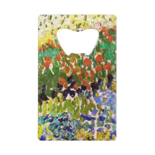 Van Gogh Flowering Garden At Arles Floral Fine Art Wallet Bottle Opener