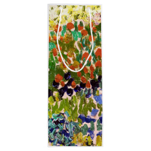 Van Gogh Flowering Garden At Arles Floral Fine Art Wine Gift Bag