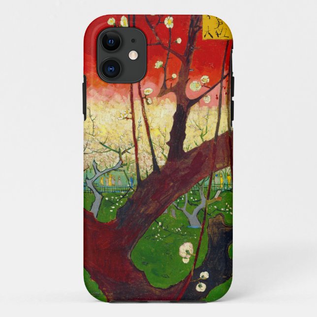 Van Gogh Flowering Plum Tree after Hiroshige Case-Mate iPhone Case (Back)