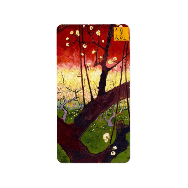 Van Gogh Flowering Plum Tree After Hiroshige Label (Front)