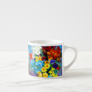 Van Gogh Flowers in a Blue Vase Espresso Cup