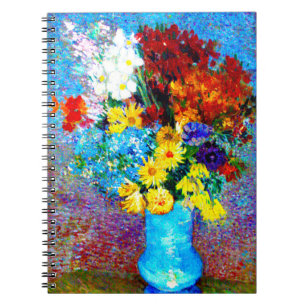 Van Gogh Flowers in a Blue Vase Notebook