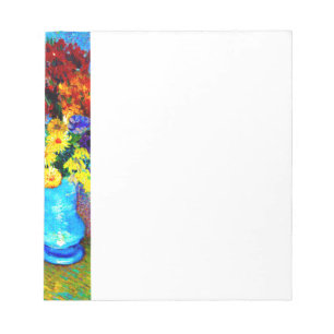 Van Gogh Flowers in a Blue Vase Notepad