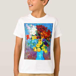 Van Gogh Flowers in a Blue Vase T-Shirt