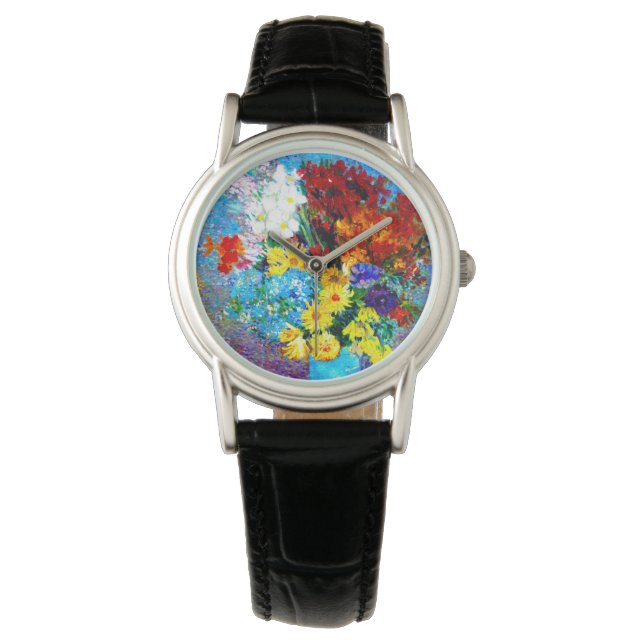 Van Gogh Flowers in a Blue Vase Watch (Front)