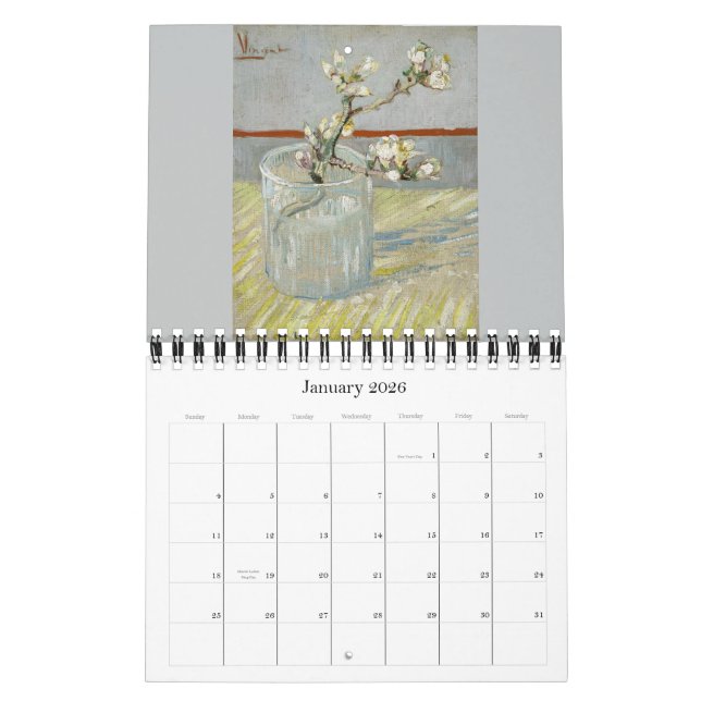 Van Gogh Flowers & Still Life 2016 Small Calendar (Jan 2026)