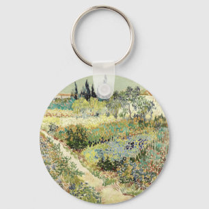 Van Gogh Garden at Arles 1888 Keychain